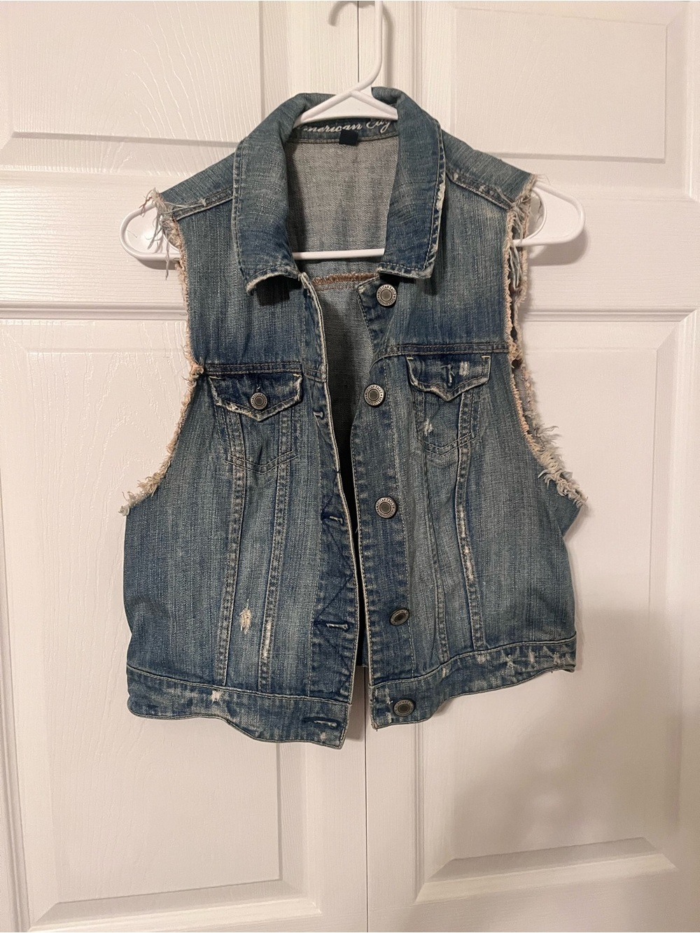 American Eagle Jeans Jacket Vest